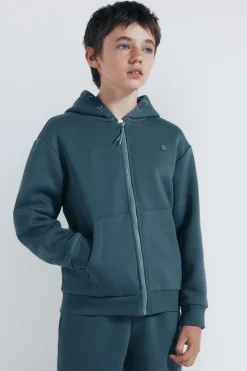 Springfield Kids Sudadera abierta con capucha niño azul Sale