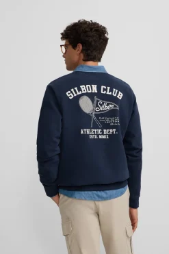 Silbon Sudadera athletic dept. Azul marino Online