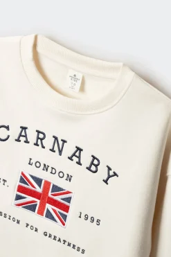 Springfield Kids Sudadera bandera UK niña nude Outlet