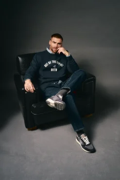 OOTO Sudadera caja logo Azul marino Hot