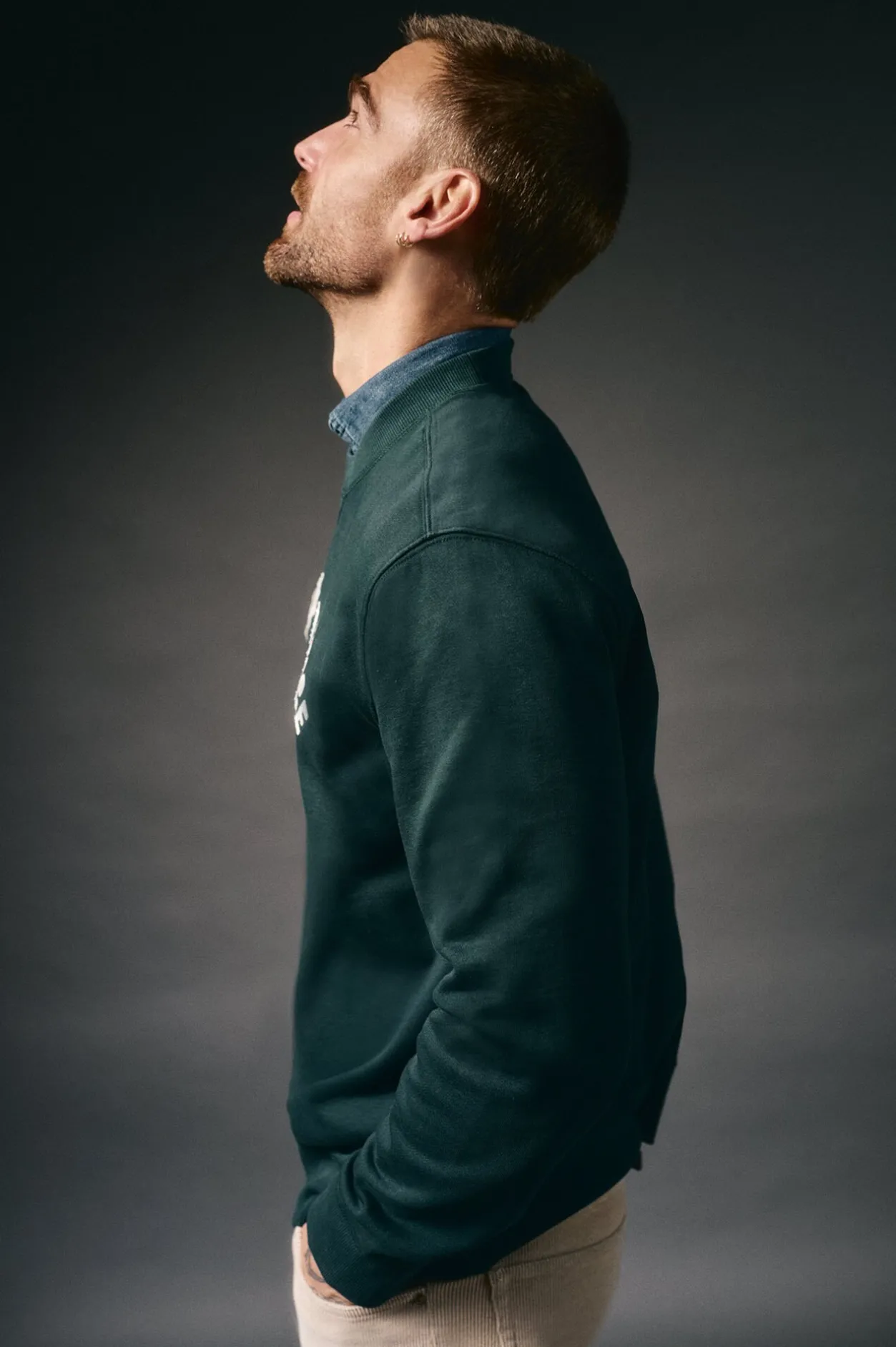 OOTO Sudadera caja logo Verde oscuro