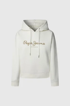 Pepe Jeans Sudadera Capucha Con Logo marfil