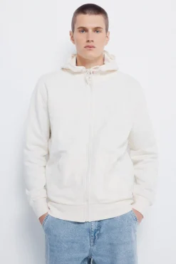 Springfield Sudadera capucha cremallera blanco Sale