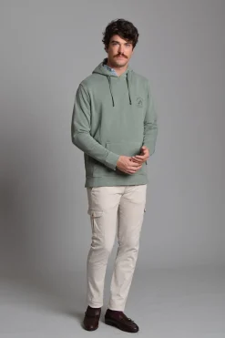 Cloking Sudadera Capucha Lavada Verde oscuro Discount