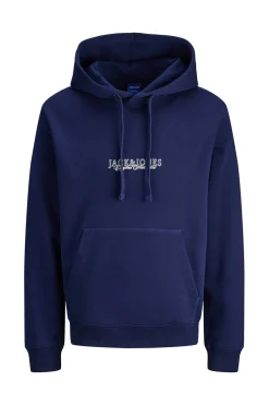 Jack & Jones Sudadera capucha logo azul Sale