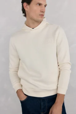 Pedro del Hierro Sudadera capucha logo bordado Beige Online