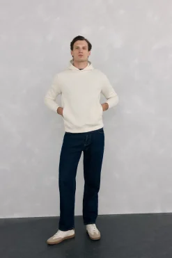 Pedro del Hierro Sudadera capucha logo bordado Beige Online