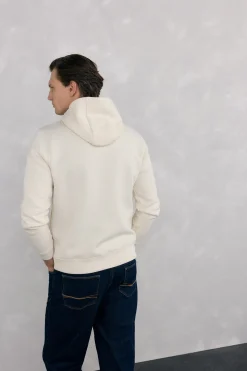 Pedro del Hierro Sudadera capucha logo bordado Beige Online