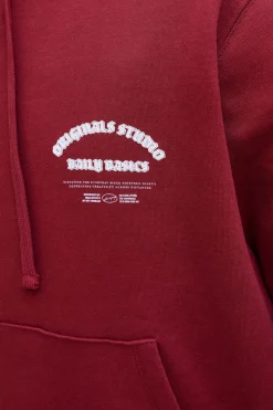 Jack & Jones Sudadera capucha original studio rojo Hot