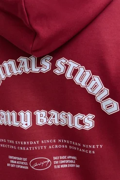 Jack & Jones Sudadera capucha original studio rojo Hot