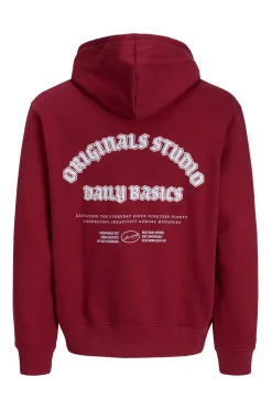 Jack & Jones Sudadera capucha original studio rojo Hot