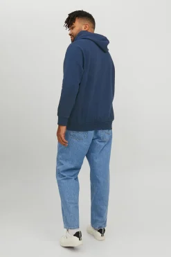 Jack & Jones PLUS Sudadera capucha print logo PLUS azul Sale