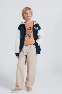 Springfield Kids Sudadera capucha varsity niño azul Clearance