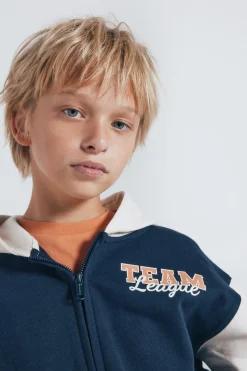 Springfield Kids Sudadera capucha varsity niño azul Clearance