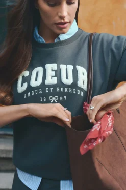 Springfield Sudadera "Coeur" gris Outlet