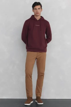 Pedro del Hierro Sudadera con capucha Burdeos Discount