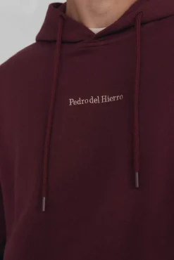 Pedro del Hierro Sudadera con capucha Burdeos Discount
