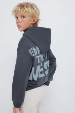Springfield Kids Sudadera con capucha "Embrace the mess" niño gris Online