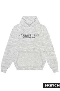 Jack & Jones Sudadera con capucha estampada blanco