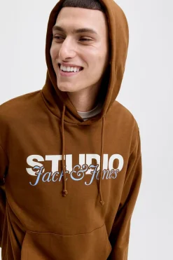 Jack & Jones Sudadera con capucha studio marr&oacute;n Outlet