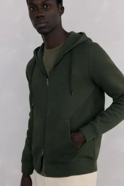 Pedro del Hierro Sudadera con capucha tejido técnico Verde Online