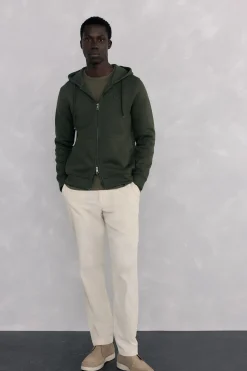 Pedro del Hierro Sudadera con capucha tejido técnico Verde Online