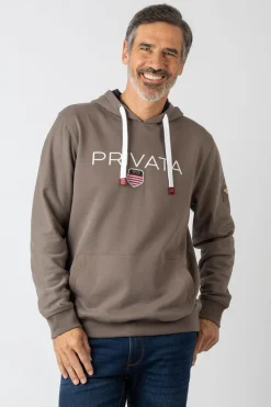 Privata Sudadera con capucha y bolsillos Marr&oacute;n Hot