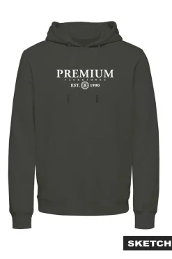 Jack & Jones Sudadera con capucha y estampado Gris oscuro Sale