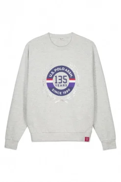 Us Polo Sudadera Crowd USPA FLC 135 Años Gris Outlet