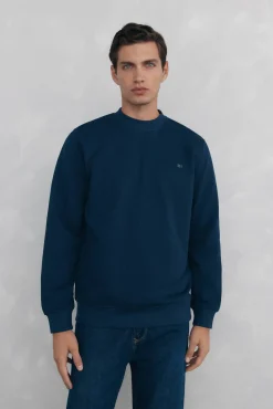 Pedro del Hierro Sudadera cuello caja Azul Clearance