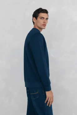 Pedro del Hierro Sudadera cuello caja Azul Clearance