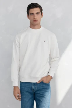 Pedro del Hierro Sudadera cuello caja Blanco Sale