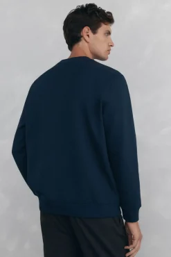 Pedro del Hierro Sudadera cuello caja big logo Azul New