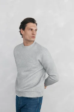 Pedro del Hierro Sudadera cuello caja tejido técnico Gris Sale