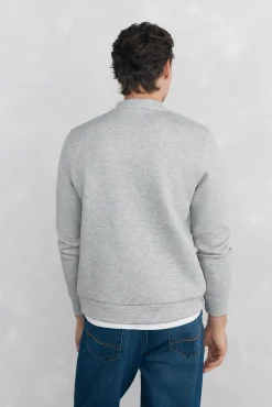 Pedro del Hierro Sudadera cuello caja tejido técnico Gris Sale