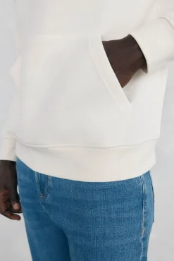 Pedro del Hierro Sudadera cuello cremallera tejido técnico Blanco Outlet