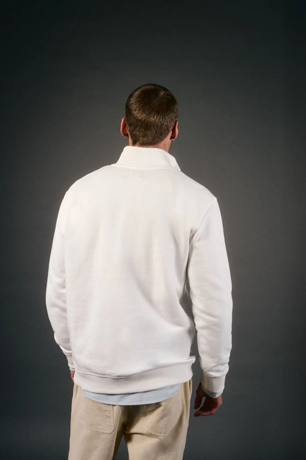 OOTO Sudadera cuello cremallera Blanco Outlet