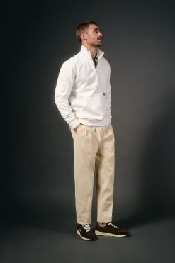 OOTO Sudadera cuello cremallera Blanco Outlet