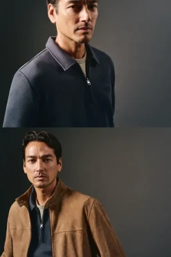 OOTO Sudadera cuello cremallera Azul marino Outlet