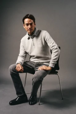 OOTO Sudadera cuello cremallera Gris Sale