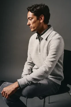 OOTO Sudadera cuello cremallera Gris Sale