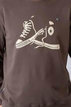 Privata Sudadera cuello redondo Marr&oacute;n Online