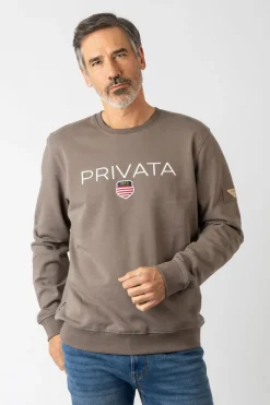 Privata Sudadera cuello redondo Marr&oacute;n Best