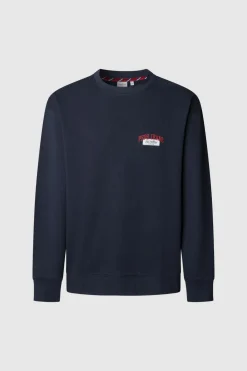Pepe Jeans Sudadera Cuello Redondo Con Logo azul Online
