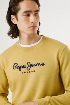 Pepe Jeans Sudadera Cuello Redondo Con Logo amarillo