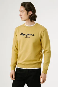 Pepe Jeans Sudadera Cuello Redondo Con Logo amarillo