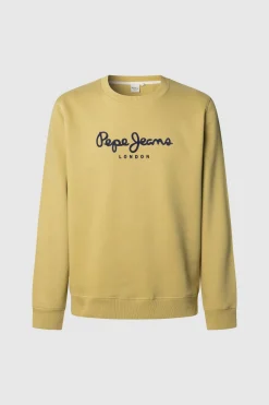 Pepe Jeans Sudadera Cuello Redondo Con Logo amarillo