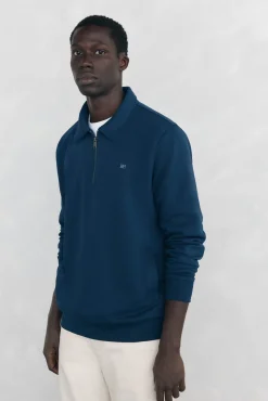 Pedro del Hierro Sudadera cuello semicisne Azul Online