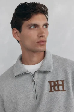 Pedro del Hierro Sudadera cuello vespa Gris Hot