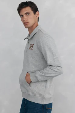 Pedro del Hierro Sudadera cuello vespa Gris Hot